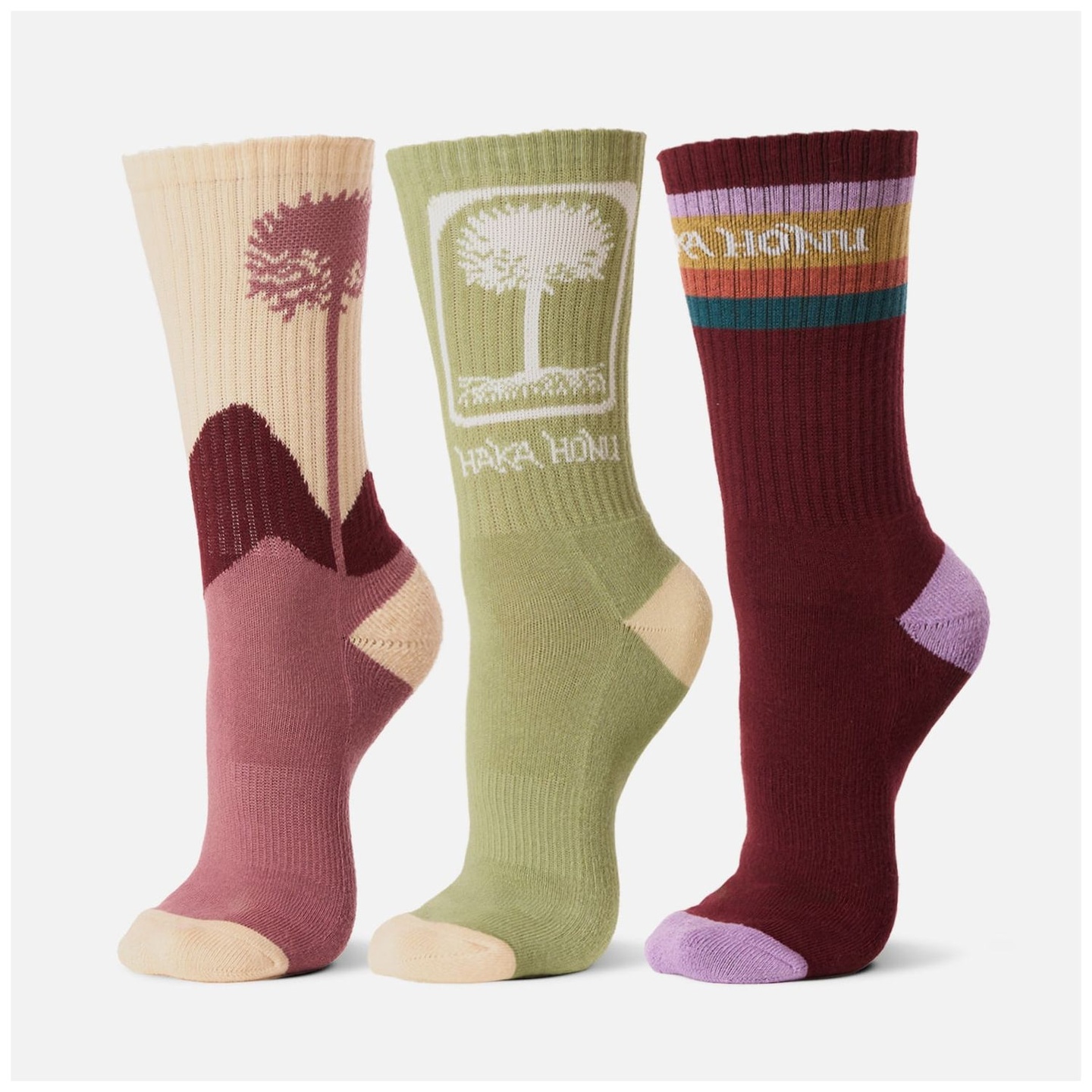 Calcetines Mujer Las Tres Puntas Pack Medio Azul / Celeste / Burdeo V26