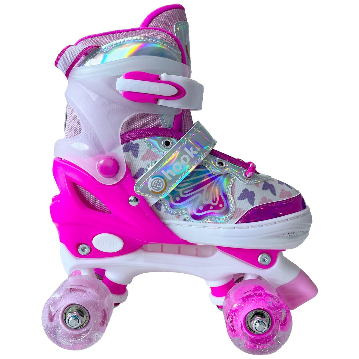 Patines Quad J-One Con Casco Y Protecciones Niños