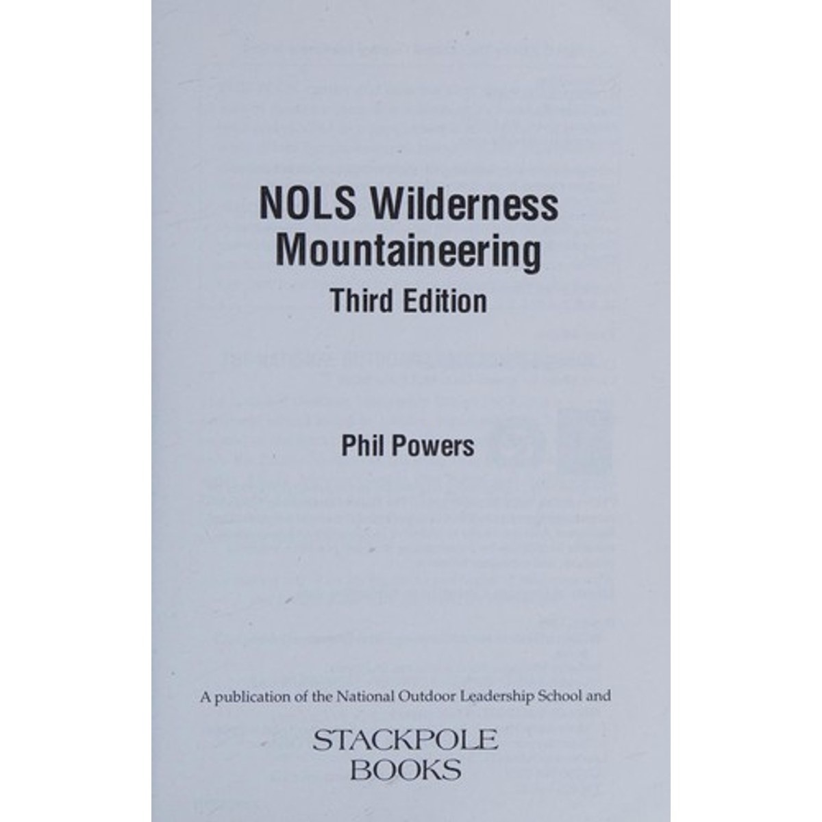 Libro Nols Wilderness Mountaineering