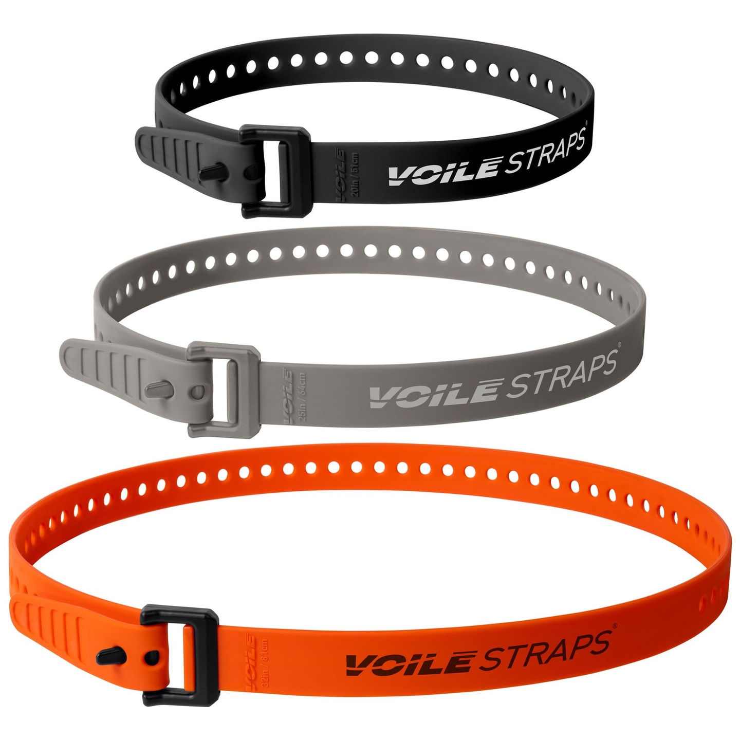 Set Amarras Voile Straps Nylon Buckle Variety Pack Moto 20/25/32 Inch