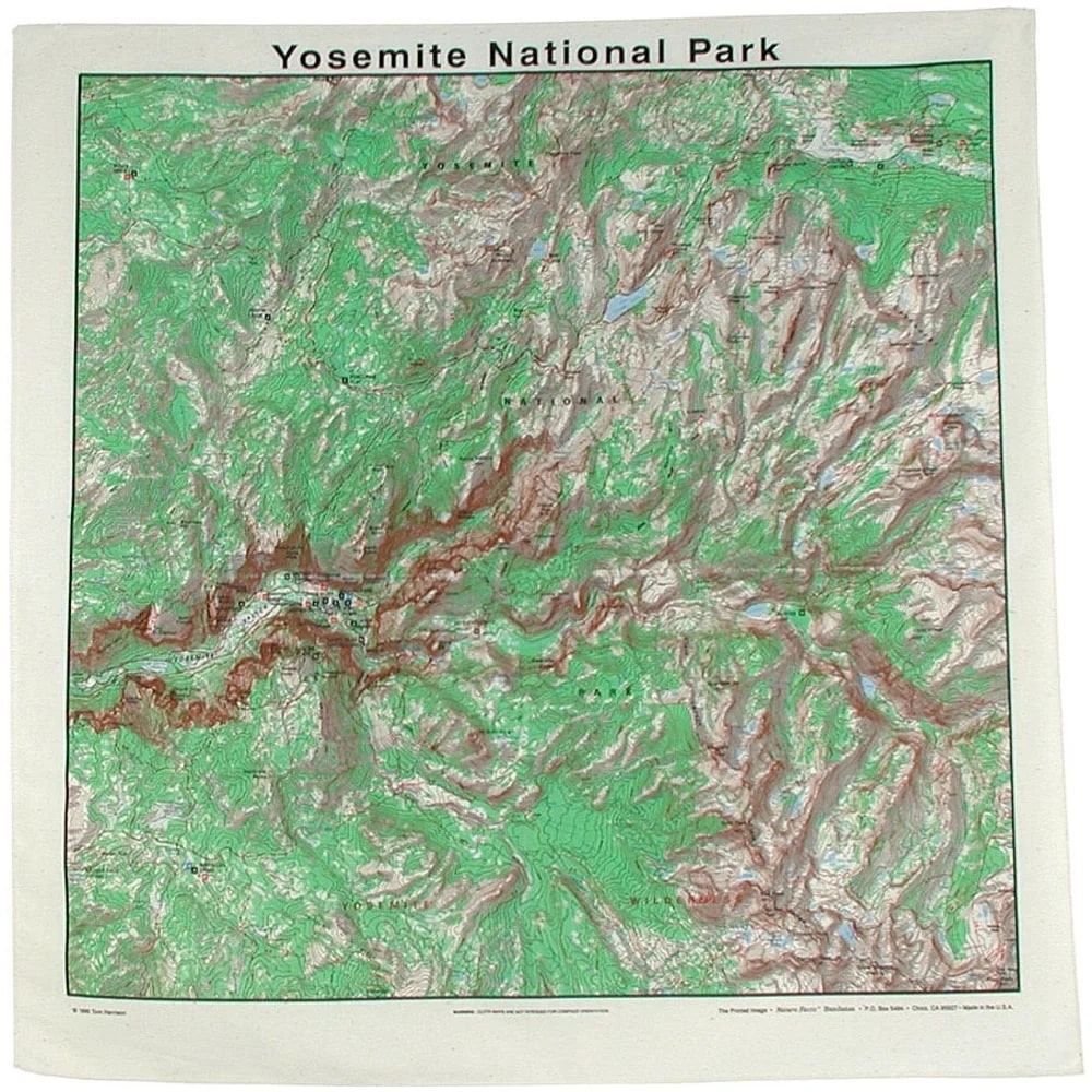 Bandana Topográfica de Parque Nacional 56 X 56 CM