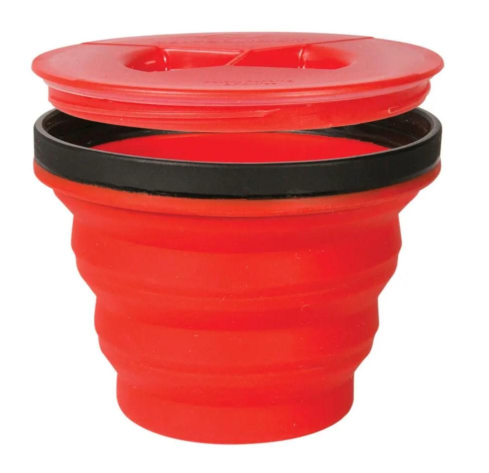 Plato plegable con tapa X-Seal & Go 415 ml. - Talla: M, Color: Rojo