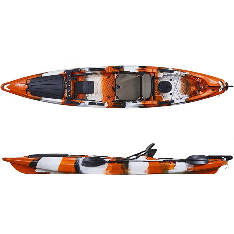 Kayak de Pesca Aqua 14 - Color: Naranja/Blanco/Negro