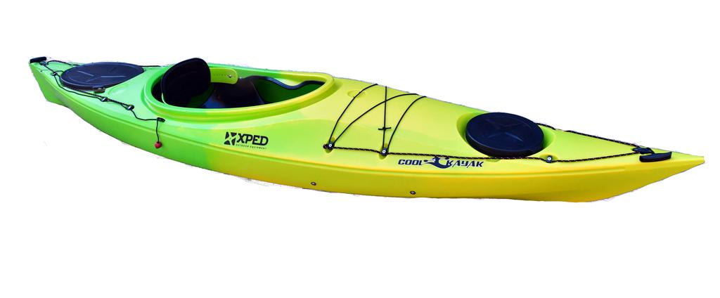 Miniatura Kayak de Travesia Spirit 11 c/timón - Color: Amarillo/verde
