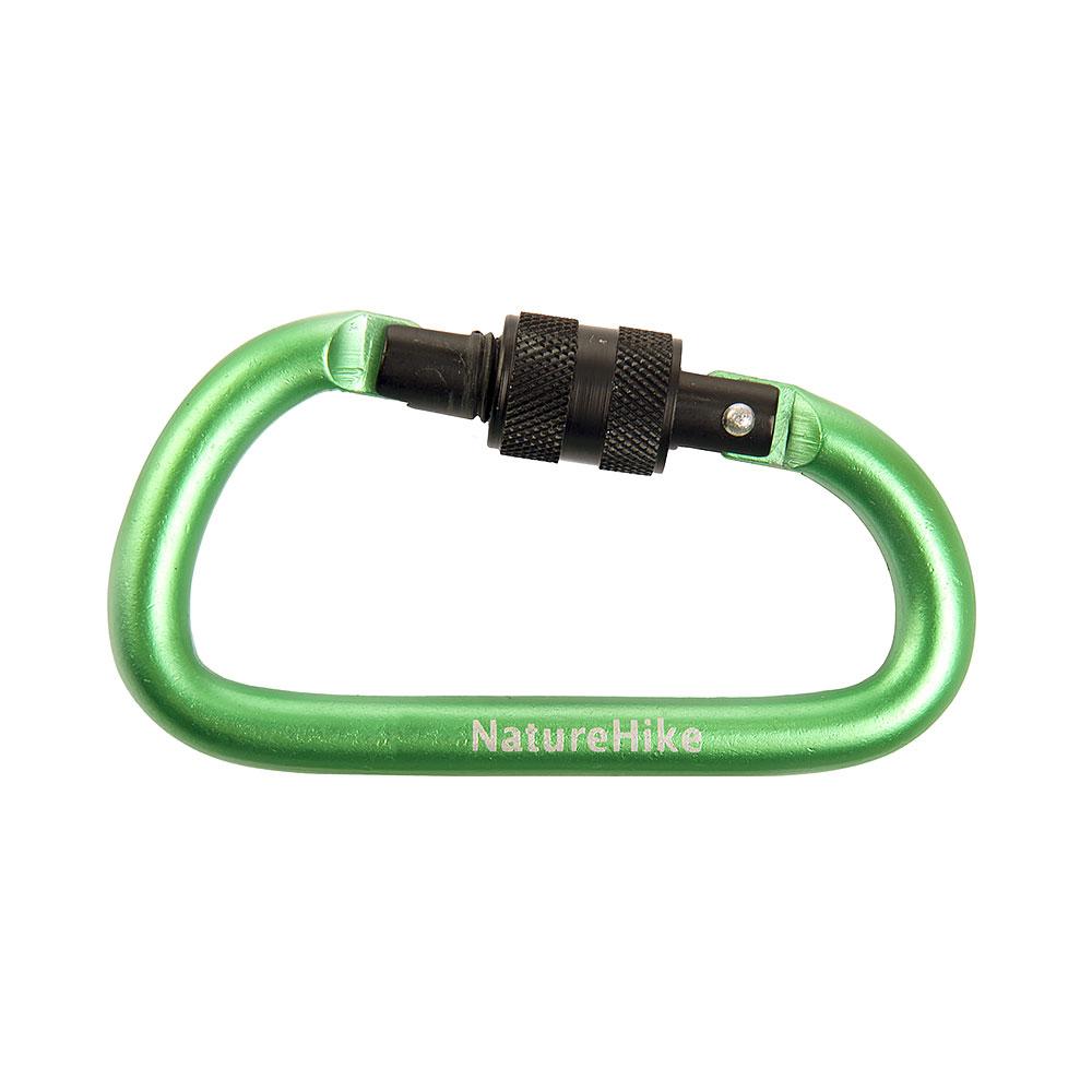 Mosqueton D Multifunctional 8 w/Lock - Color: Verde