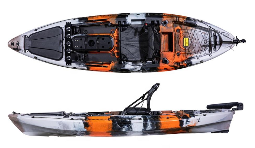 Miniatura Kayak de Pesca Quest Pro 10 Angler - Color: Naranja/Blanco/Negro