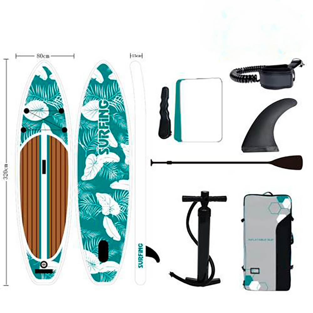 Tabla SUP Green Leaves 10,6 - Color: Turquesa/Café