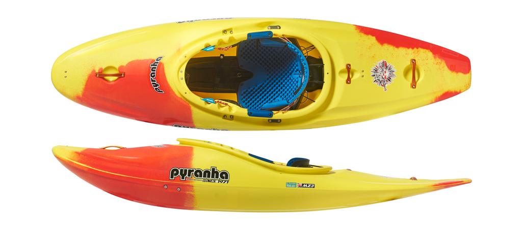 Miniatura Kayak Pyranha Firecracker 242 - Color: Amarillo/Rojo