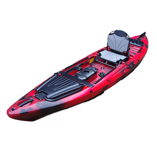 Miniatura Kayak de Pesca Big Dace Pro 13 Angler - Color: Rojo/Negro